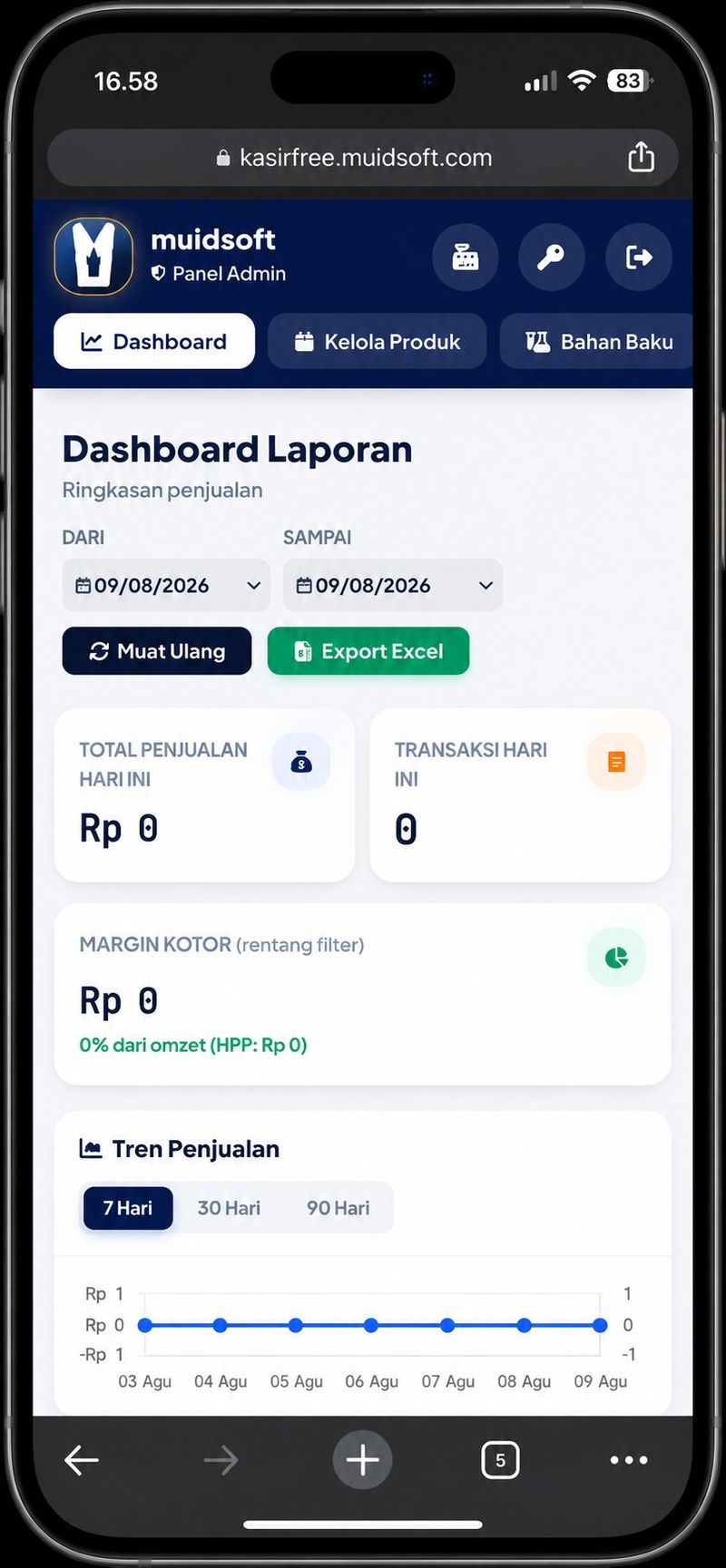 Kasir Free — Aplikasi Kasir Online Gratis Screenshot